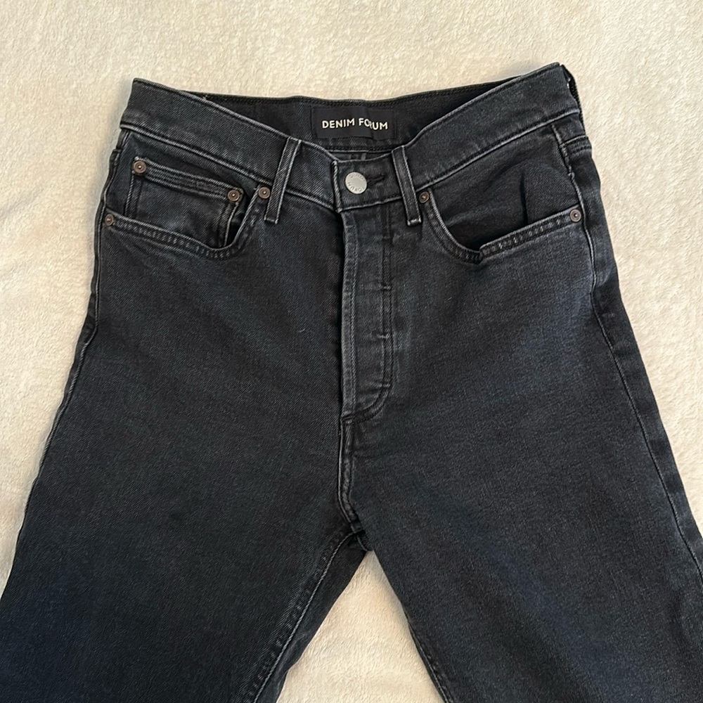 Denim forum BLACK JEANS 🖤size 27 The Arlo High Rise Straight Jeans